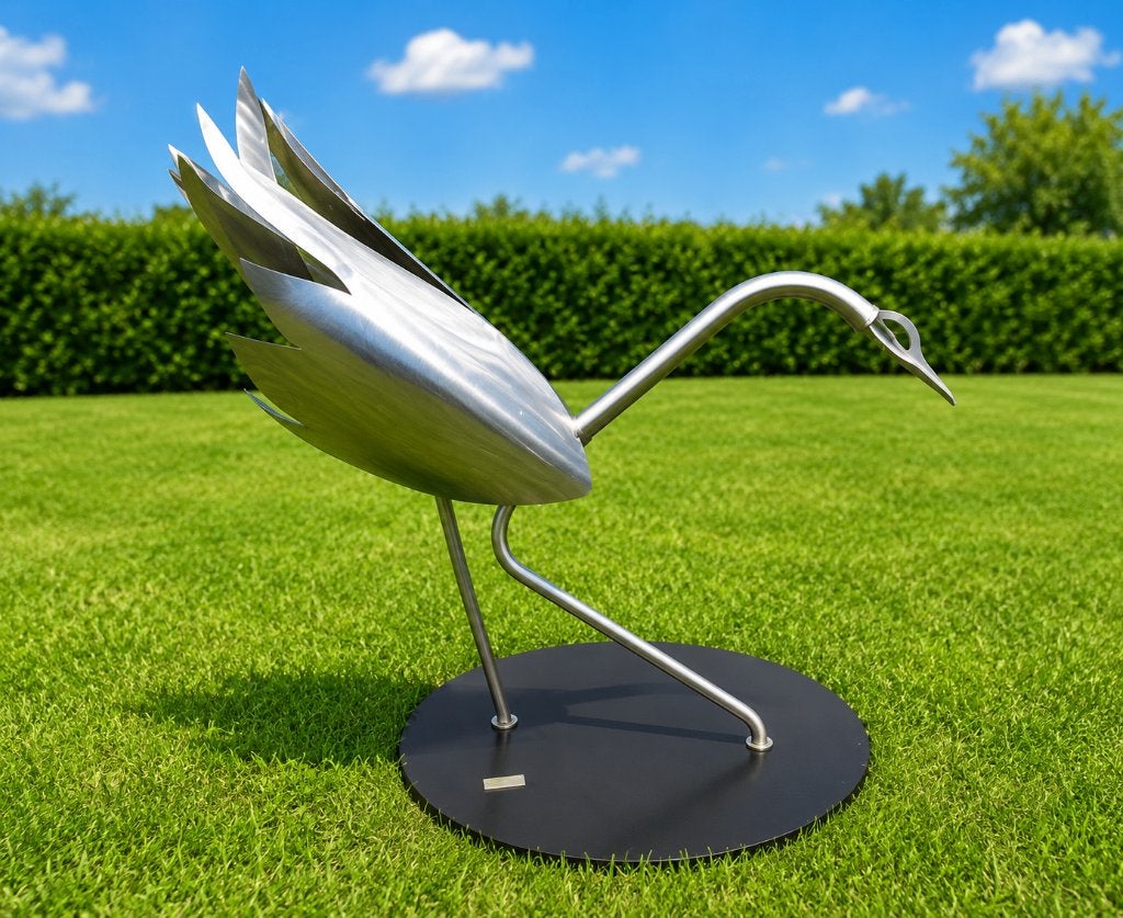 KRAANVOGEL / RVS / AANBIEDING / modern / abstract, Ophalen, Nieuw, Peize, Info@huisentuindecoratiemarie.nl
