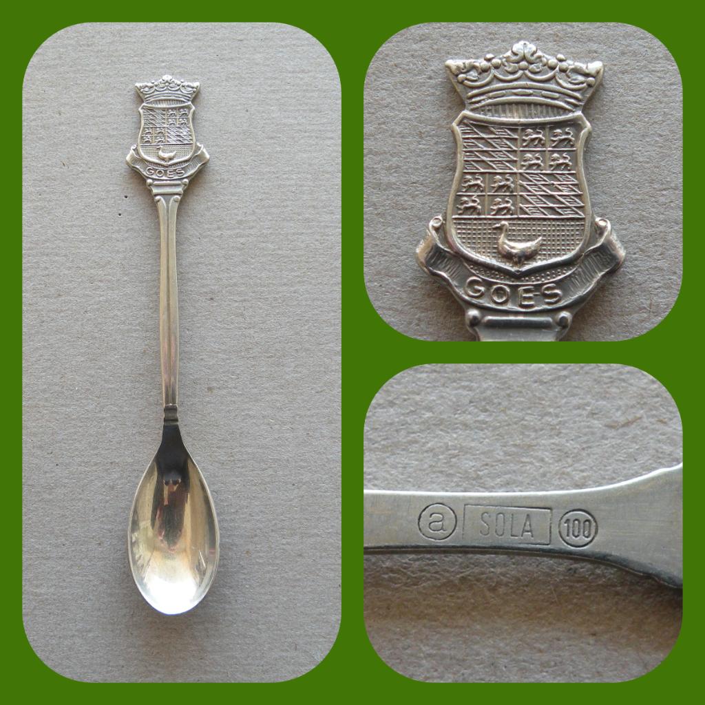 Sola lepeltje Wapen Goes           (Verzendkosten nl € 1,40), Antiek en Kunst, Verzenden