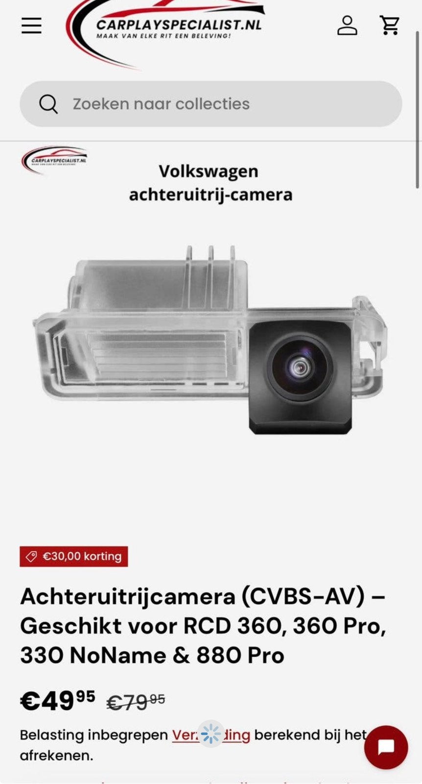 Polo achteruitrijcamera, Ophalen, Zo goed als nieuw