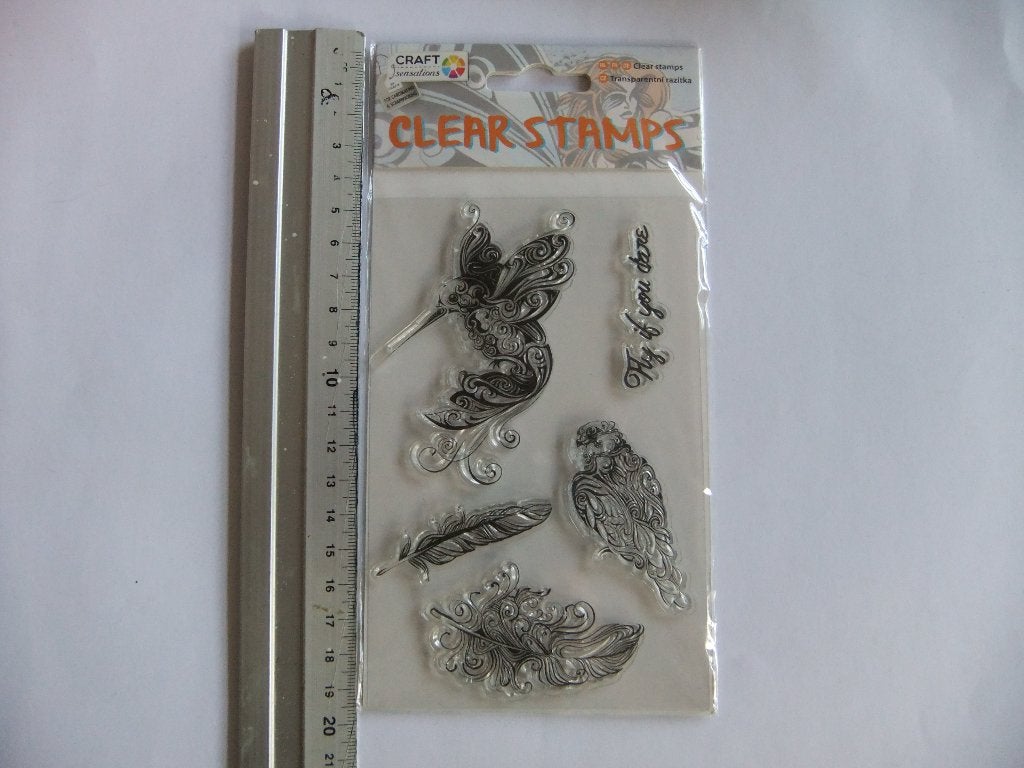 Clear Stamps Kolibrie, Vogel en Veren - Craft Sensations, Ophalen of Verzenden, Nieuw, Dieren, Overige typen