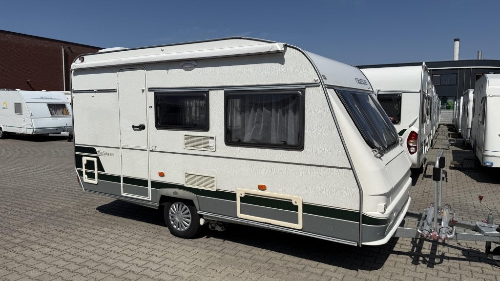 Chateau Calista 390 TDZ bouwjaar 2000 met luifel, Caravans en Kamperen, Caravans, Chateau, Bedrijf, Treinzit, 750 - 1000 kg