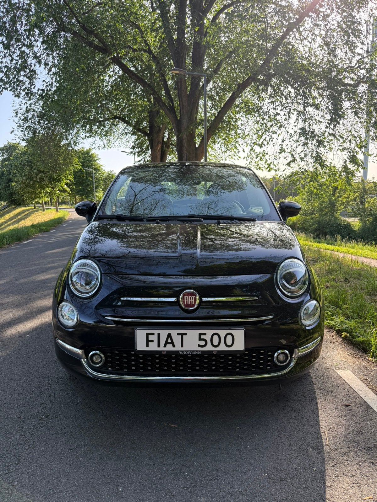 Fiat 500 1.2 Lounge carplay panoramadak cruise control, Auto's, Fiat, Voorwielaandrijving, 4 cilinders, 840 kg, Leder en Stof