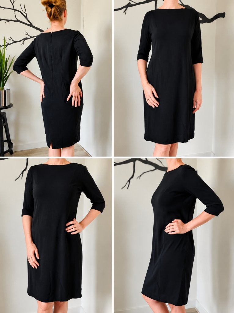 Franse vintage little black dress M, Kleding | Dames, Maat 38/40 (M), Verzenden, Zwart, Gedragen