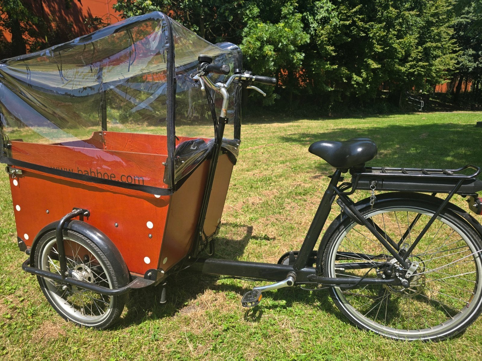 Babboe Dog-E Elektrische Bakfiets, Fietsen en Brommers, Fietsen | Bakfietsen, Ophalen of Verzenden, Zo goed als nieuw, 4 kinderen of meer