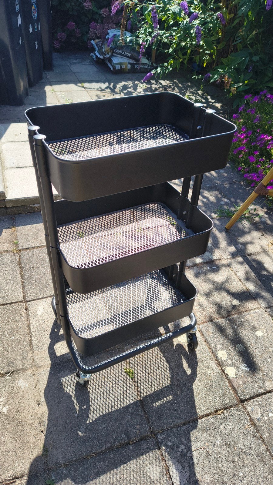 IKEA RÅSKOG roltafel / trolley - zwart, met gaasbodem, Ophalen of Verzenden
