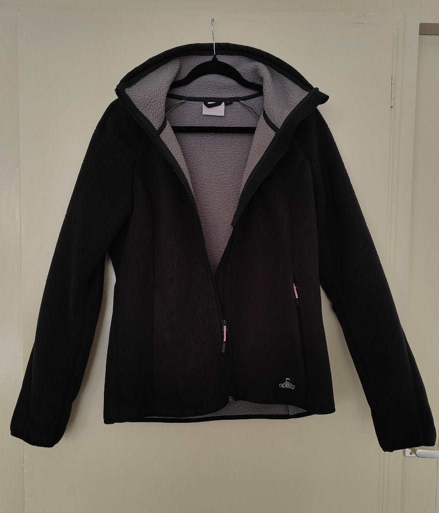 Dik fleecejas fleecevest Nomad maat 40 met bloemen, Maat 38/40 (M), Zwart, Nomad, Ophalen of Verzenden