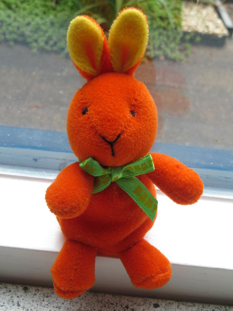 Konijn konijntje merk Anna Club Plush oranje  velours, Oranje, Gebruikt, Ophalen of Verzenden, Wasbaar