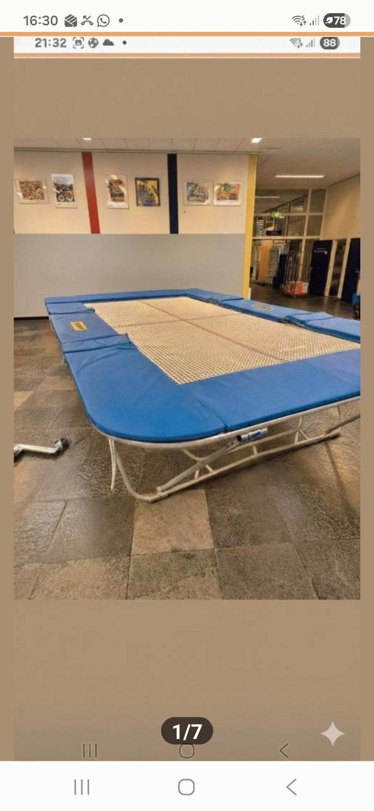 eurotramp schooltrampoline - Zo goed als nieuw, Maat 36 t/m 42, Ophalen, Zo goed als nieuw, Materiaal