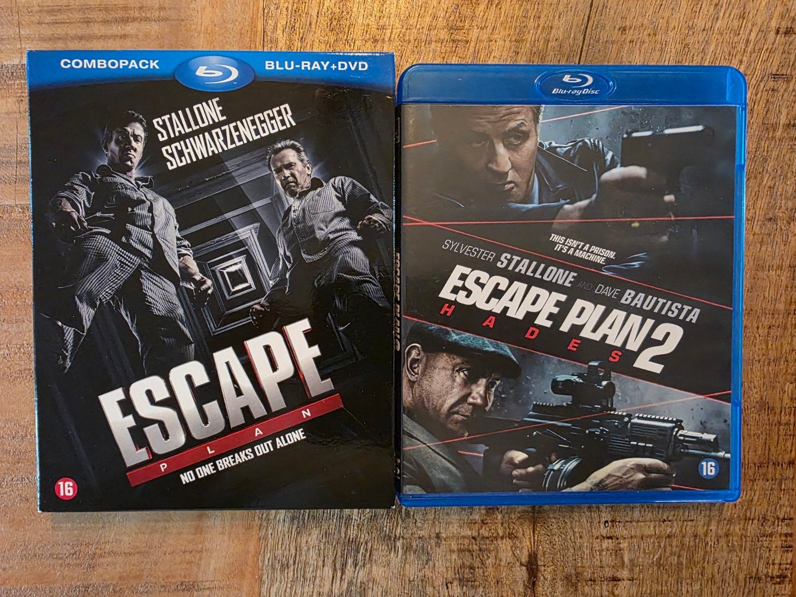 Escape Plan 1 en 2 blu ray, Ophalen of Verzenden, Zo goed als nieuw, Actie