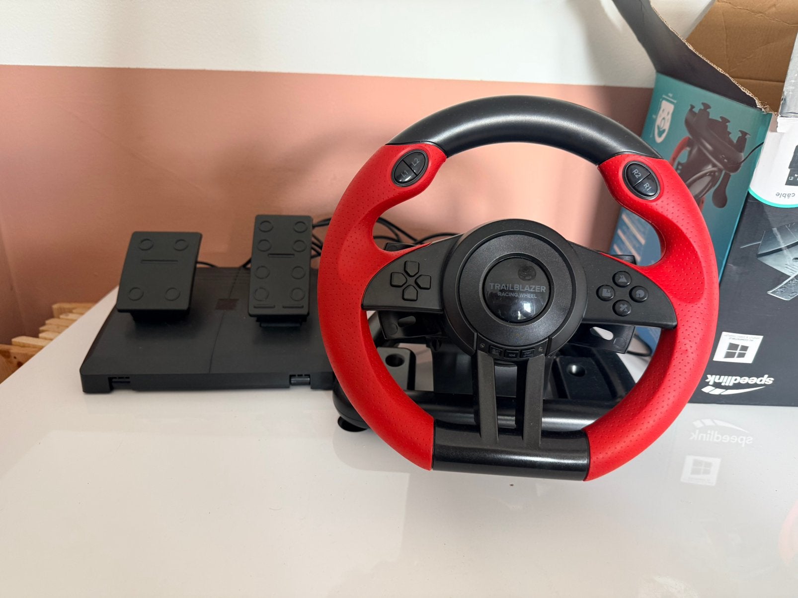 Trailblazer racing wheel + pedalen., Ophalen of Verzenden, Zo goed als nieuw