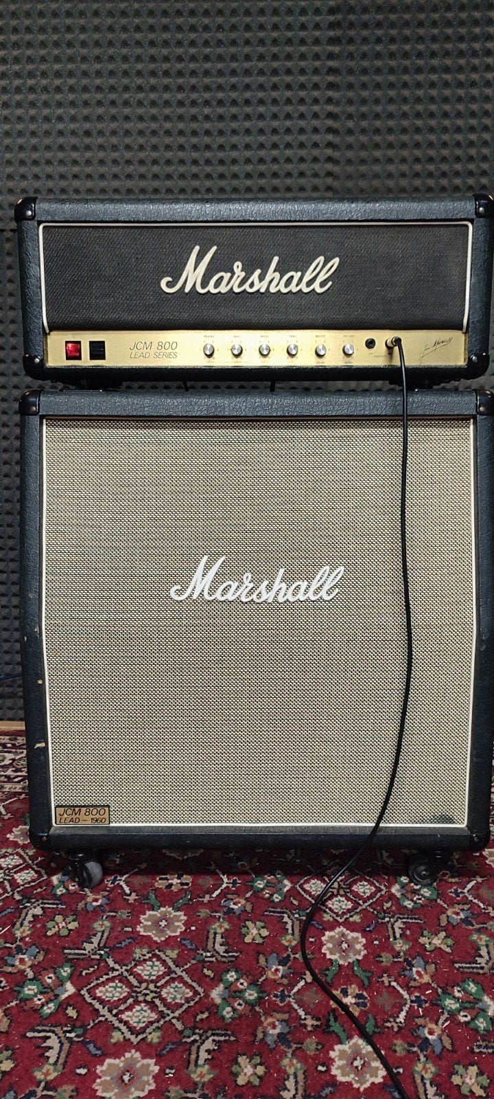 Marshall JCM 800 2204 50 watt 1984 + 4x12 vintage G1265's, Muziek en Instrumenten, Ophalen, Gebruikt, Gitaar, 50 tot 100 watt