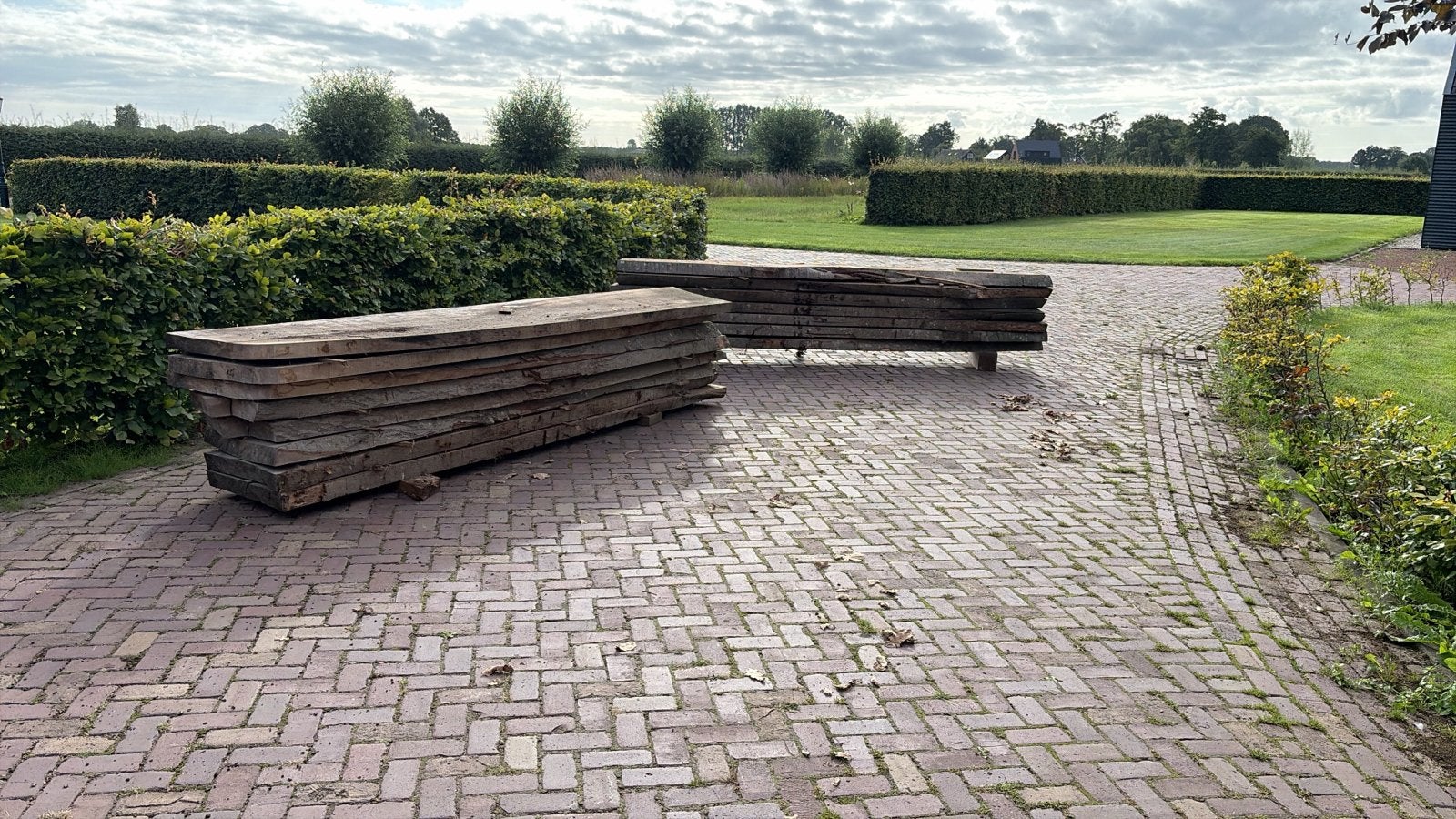 Beuken planken - 325 cm lang, diverse breedtes, 8 cm dik, Ophalen, Gebruikt, Plank, Beuken