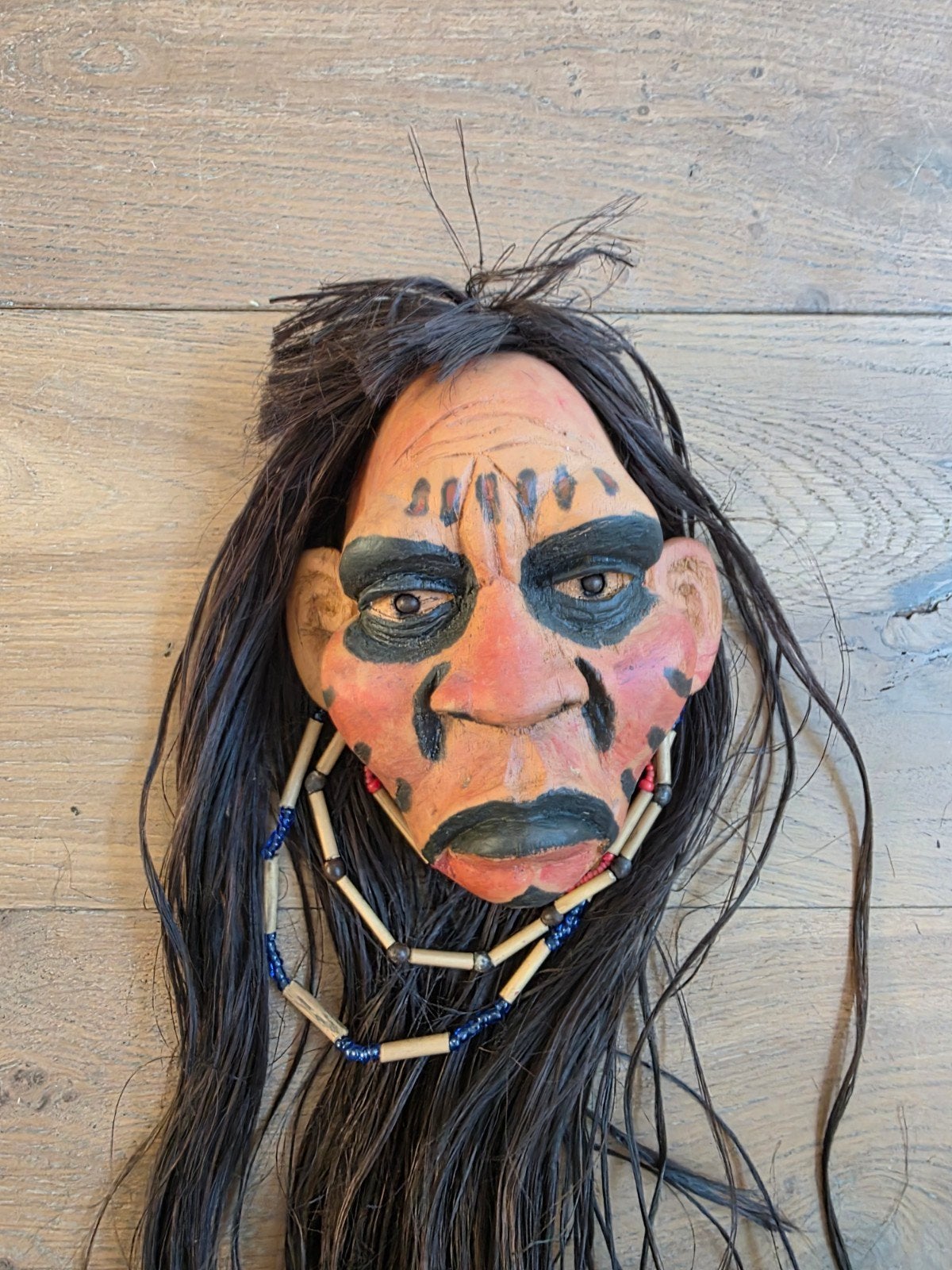 Handgemaakt masker uit Iquitos, Peru, Antiek en Kunst, Handgemaakt, Natuurlijk materiaal, Masker, Ophalen of Verzenden