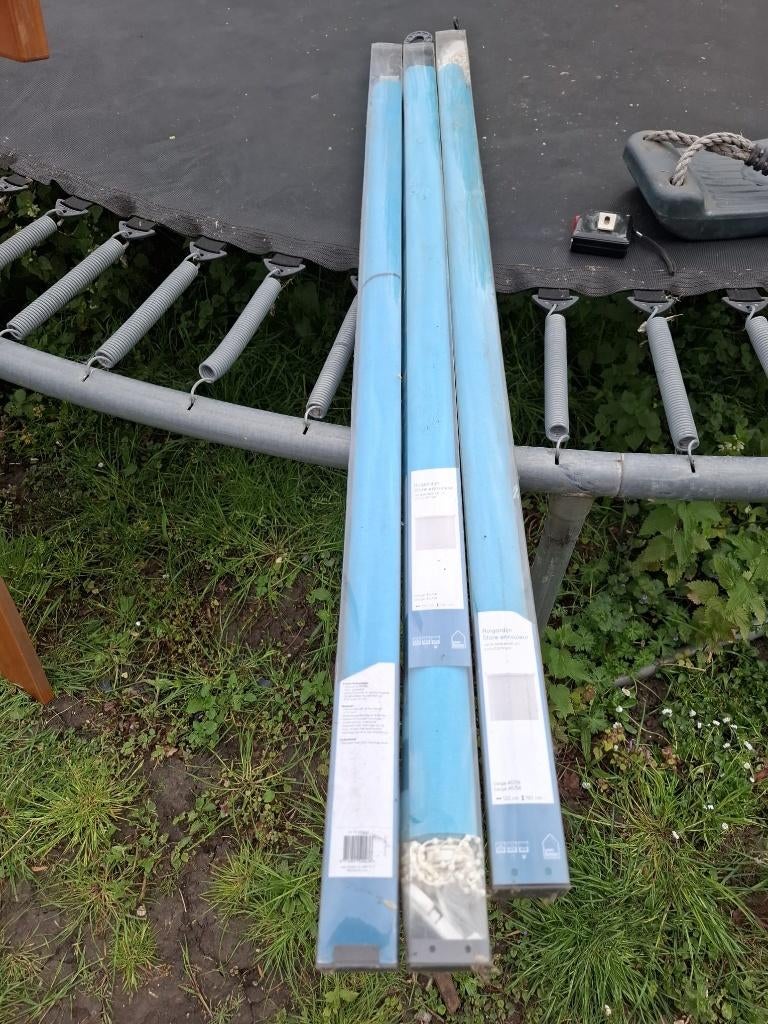 rol gordijn, Ophalen, 100 tot 150 cm, Blauw, Zo goed als nieuw