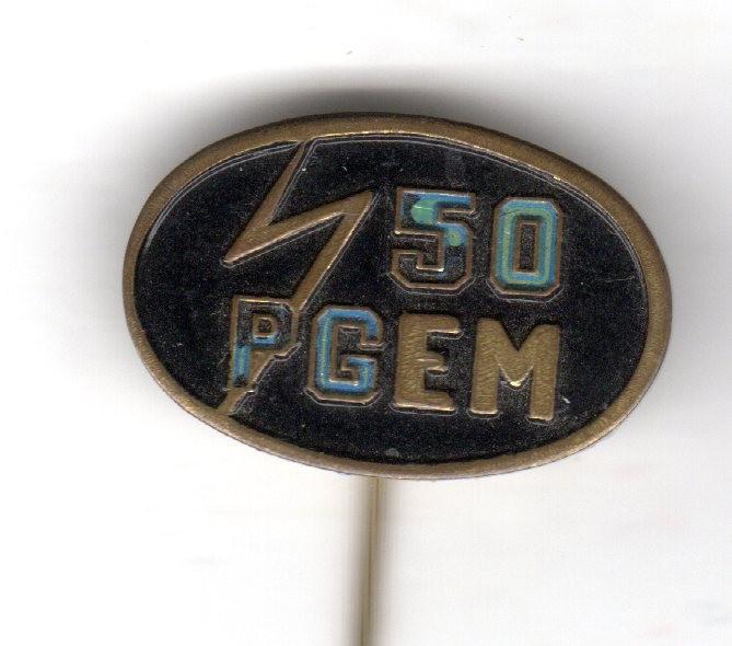 Speldje PGEM 50 JAAR Provinciale Gelderse Energie Maatschap, Ophalen of Verzenden, Gebruikt, Overige onderwerpen
