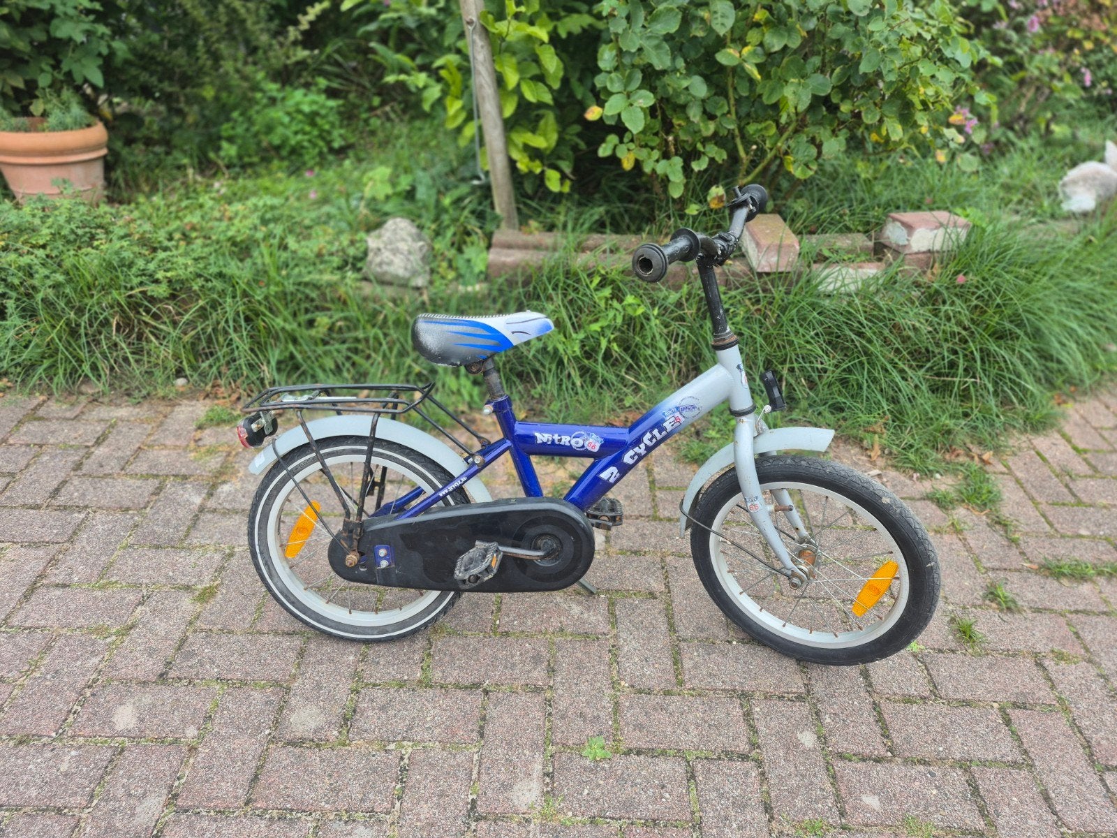 Kinderfiets 2Cycle Nitro 16 inch - Blauw/Grijs, Ophalen, Terugtraprem, 2Cycle Nitro, 16 tot 20 inch