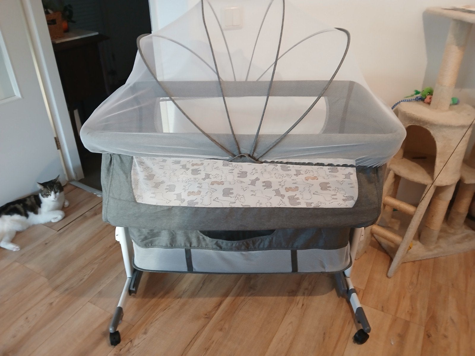 Baby co-sleeper / wieg met matras en klamboe, Ophalen of Verzenden, Zo goed als nieuw, Wieg