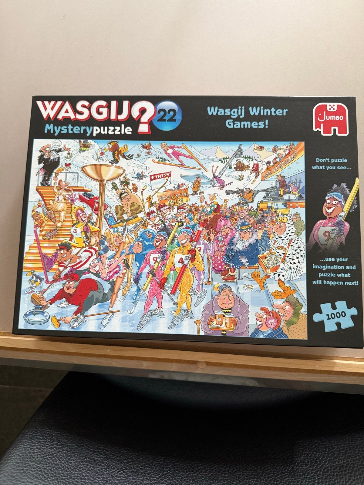 Wasgij Mystery Puzzel 22: Winterspelen (1000 stukjes), Ophalen, 500 t/m 1500 stukjes, Zo goed als nieuw, Legpuzzel