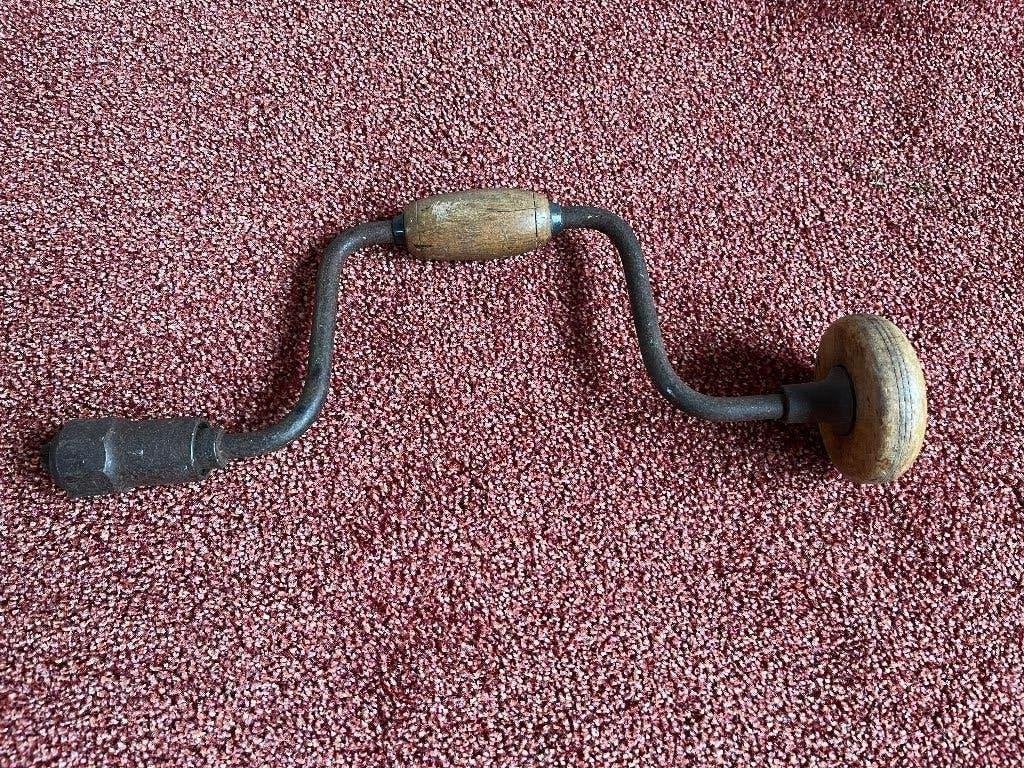 Houten handboor vintage, Ophalen