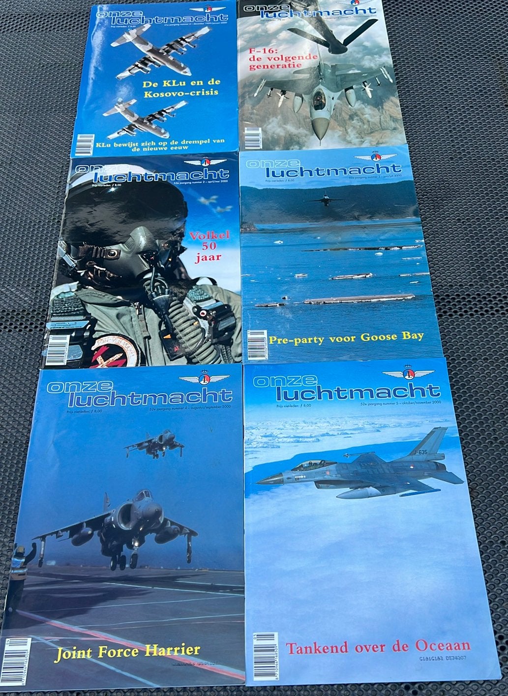 6x Onze Luchtmacht tijdschriften jaar 1999/2000, Verzamelen, Ophalen of Verzenden, Luchtmacht, Nederland, Boek of Tijdschrift
