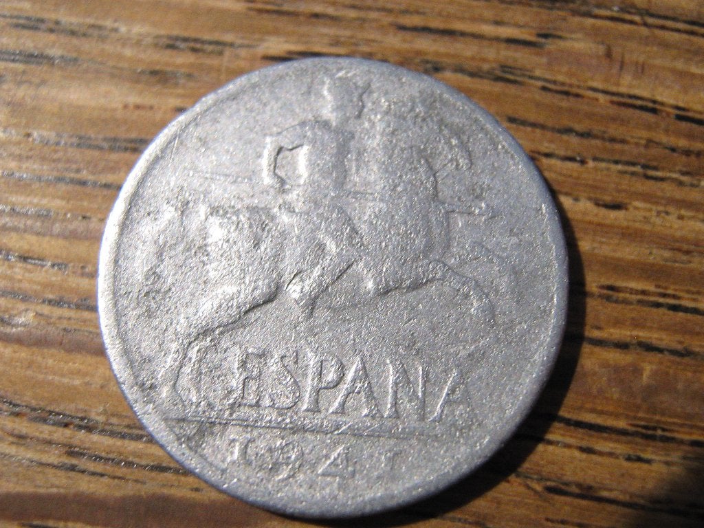 Franco-Spanje, WW2 10 Cent. 1941, Keltiberische ruiter #636, Postzegels en Munten, Ophalen of Verzenden, Overige landen, Losse munt