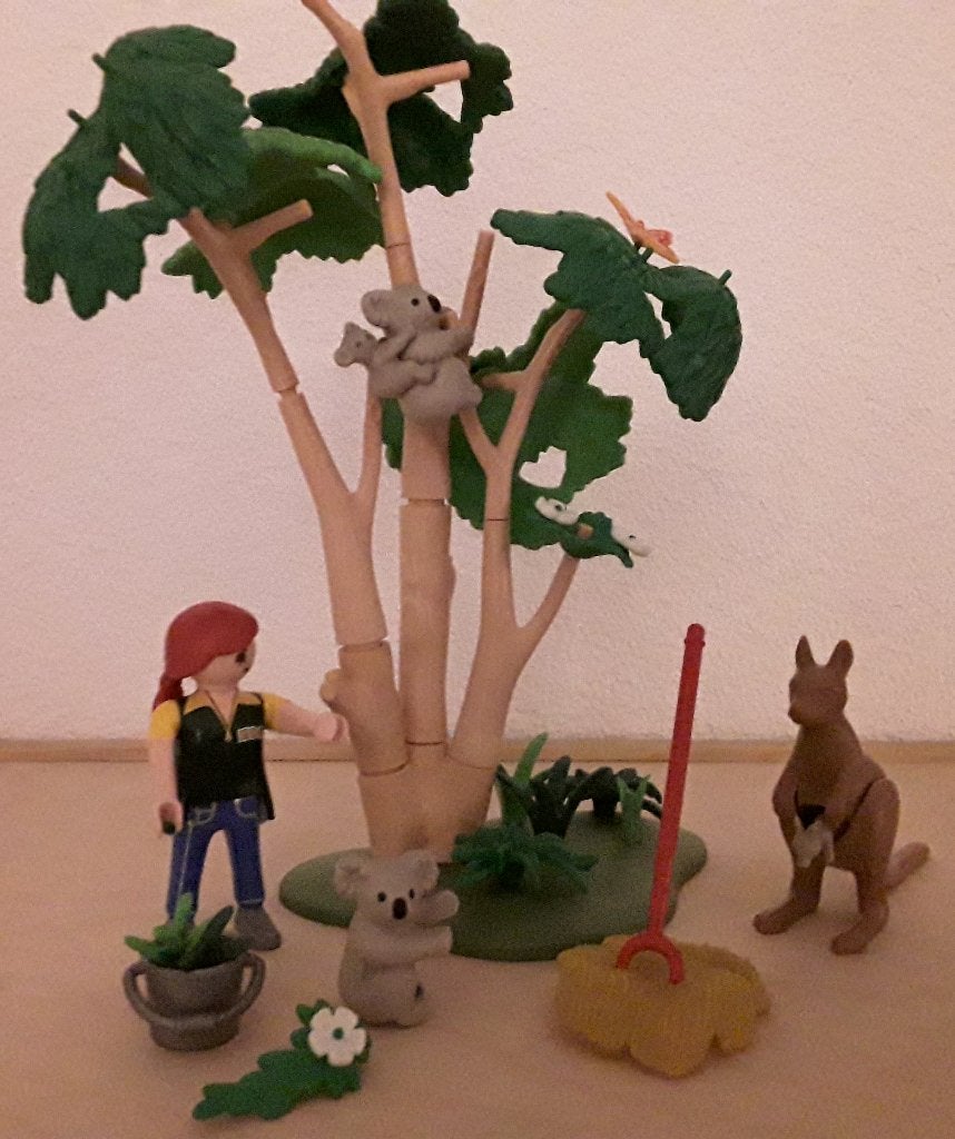 4854 Playmobil Koala's met kangoeroe en verzorger, Wild life, Complete set, Ophalen of Verzenden, Zo goed als nieuw