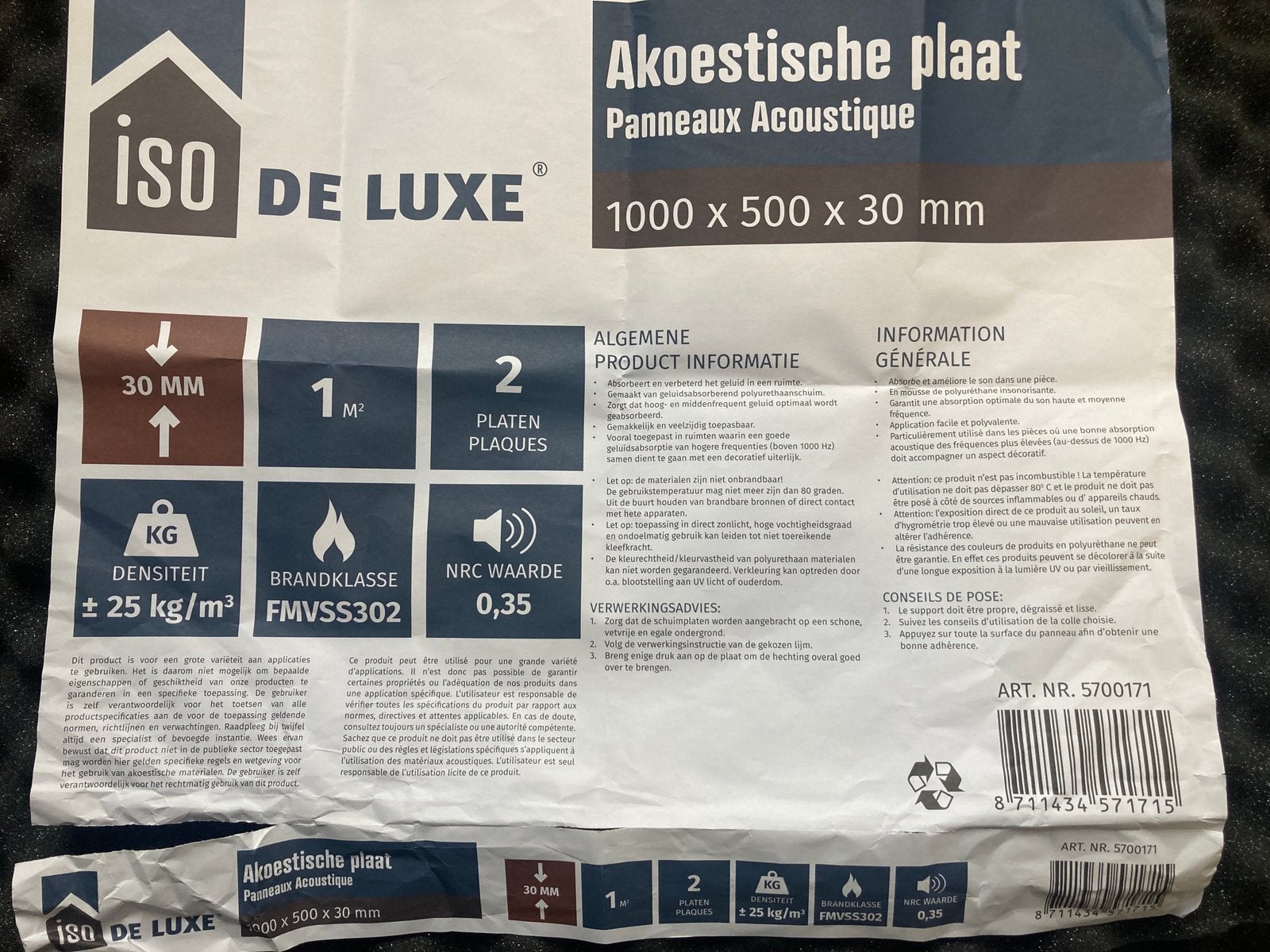 15 stuks akoestische panelen noppenschuim, Doe-het-zelf en Verbouw, Overige materialen, 5 tot 10 m², Zo goed als nieuw, Ophalen