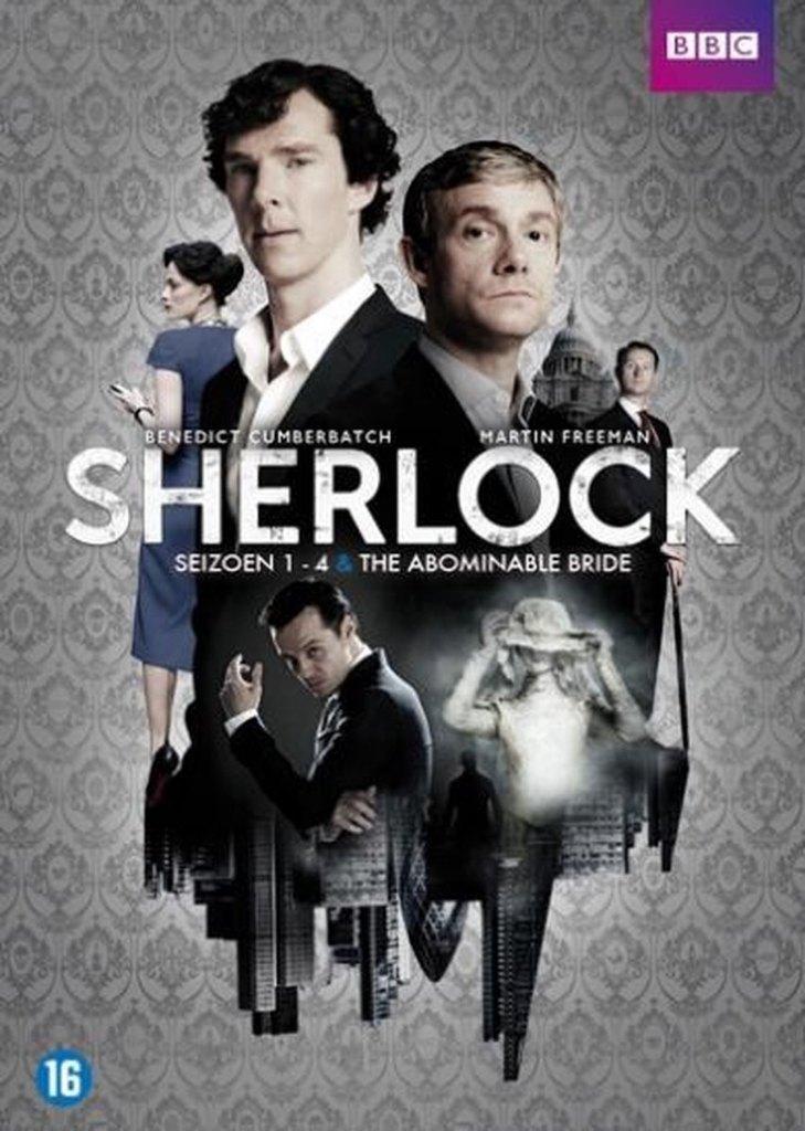 Sherlock The abominable bride - seizoen 1 tm 4 - 9 disc, Cd's en Dvd's, Vanaf 16 jaar, Verzenden, Boxset, Zo goed als nieuw