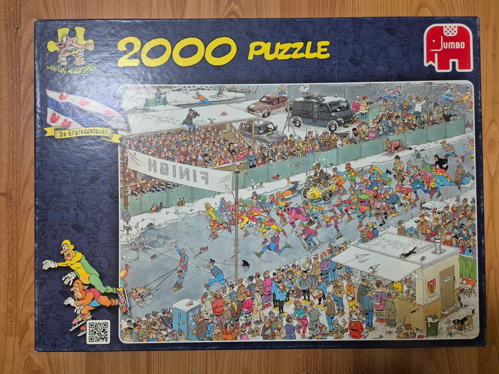 Jan van Haasteren De Elfstedentocht 2000 stukjes, Ophalen of Verzenden, Meer dan 1500 stukjes, Gebruikt, Legpuzzel