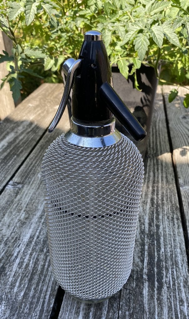 Leuke Spuitwaterfles - vintage retro frisdranksifon sodafles, Ophalen of Verzenden