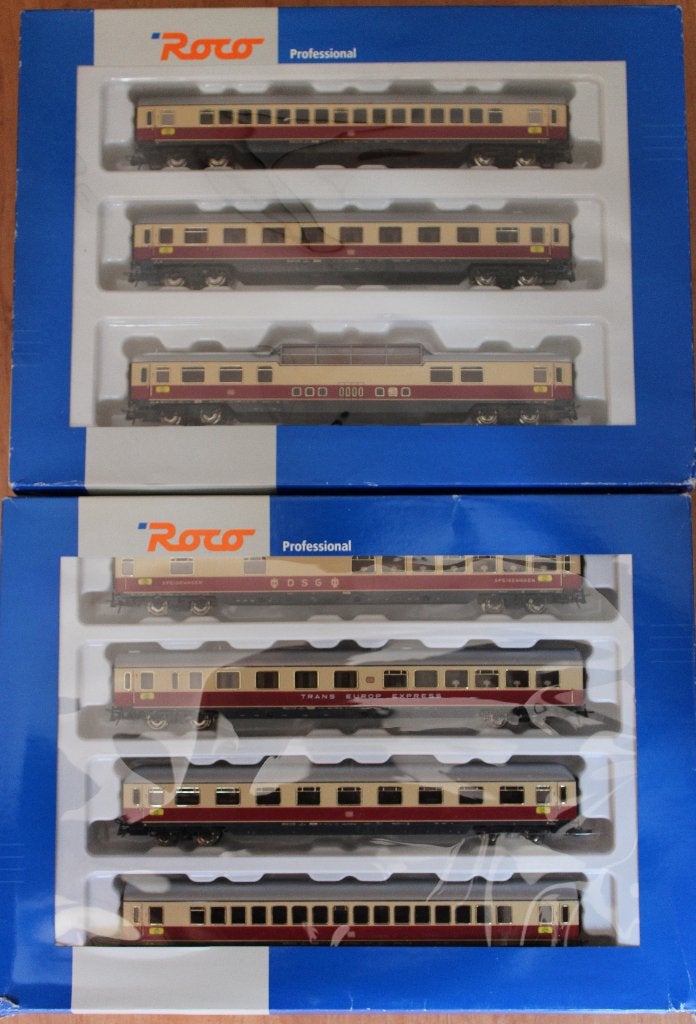 TEE rijtuigen sets   ( 7 delig ), Gelijkstroom, Wagon, Ophalen of Verzenden, Zo goed als nieuw