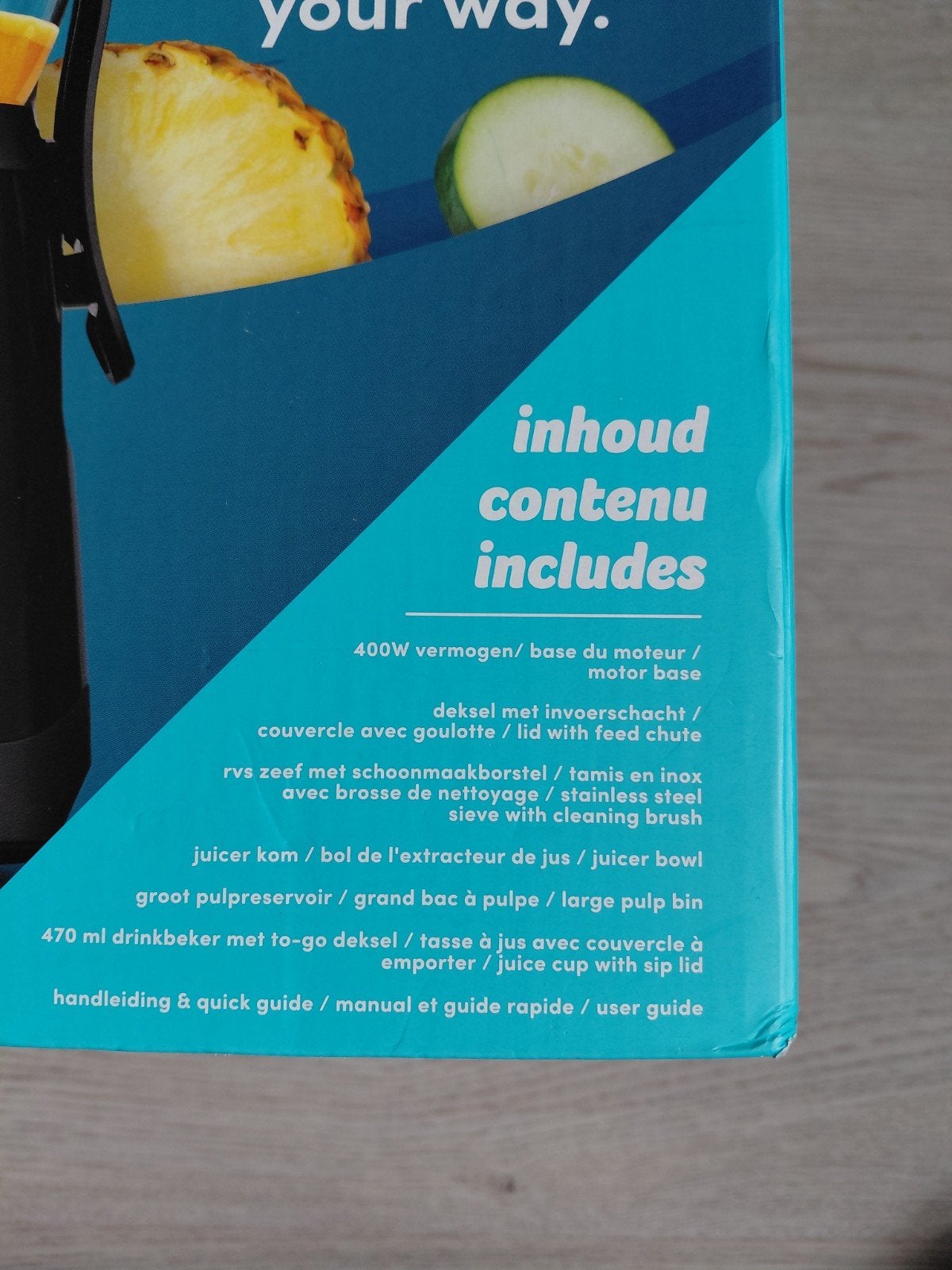 Magic Bullet Mini Juicer - Compacte sapcentrifuge, Minder dan 1 liter, Ophalen, Zo goed als nieuw, 1 snelheid
