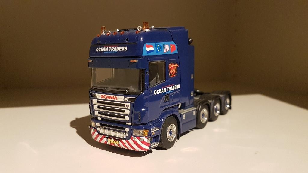 Scania Ocean Traders, Hobby en Vrije tijd, Modelauto's | 1:50, Ophalen of Verzenden, Zo goed als nieuw, Bus of Vrachtwagen, Wsi
