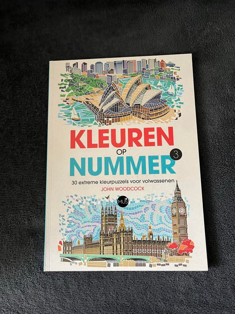 Kleuren op nummer voor volwassenen - Bekende gebouwen, Hobby en Vrije tijd, Tekenen, Ophalen of Verzenden, Nieuw