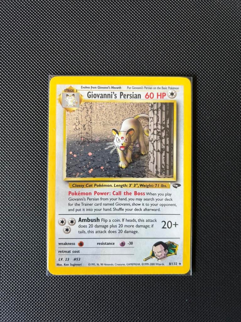 Giovanni’s Persian 8/132 Gym Challenge NM, Ophalen of Verzenden, Zo goed als nieuw