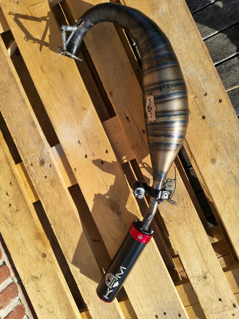 KRM uitlaat 70/80 + demper Derbi - Honda MBX80, Ophalen of Verzenden, Zo goed als nieuw, Uitlaat, KRM