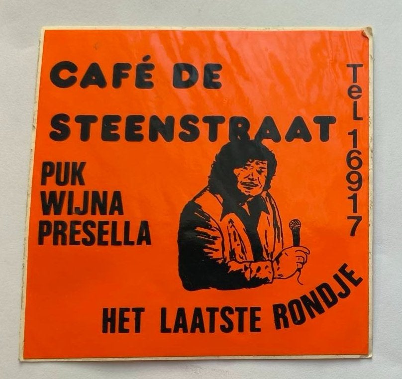 Sticker Café de Steenstraat, Ophalen of Verzenden, Zo goed als nieuw, Bedrijf of Vereniging