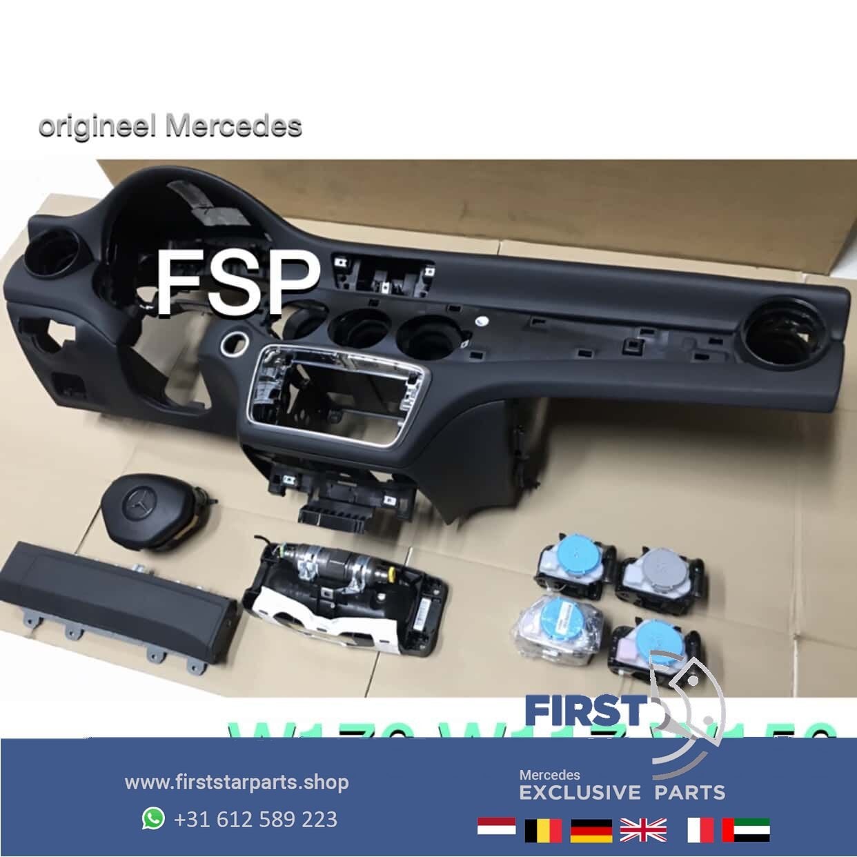 W176 dashboard airbag set Mercedes A Klasse airbagset W117 C, Gebruikt, -, Ophalen of Verzenden, -