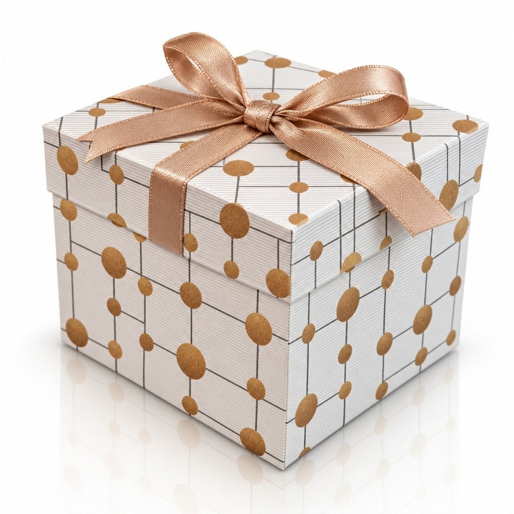 Partij wit met gouden geschenkdoosjes 10,5cm, NHP International, Overige typen, Ophalen of Verzenden, Papier of Karton