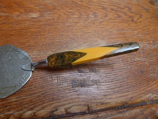 Art deco taartschep met bakelieten handgreep, Ophalen of Verzenden