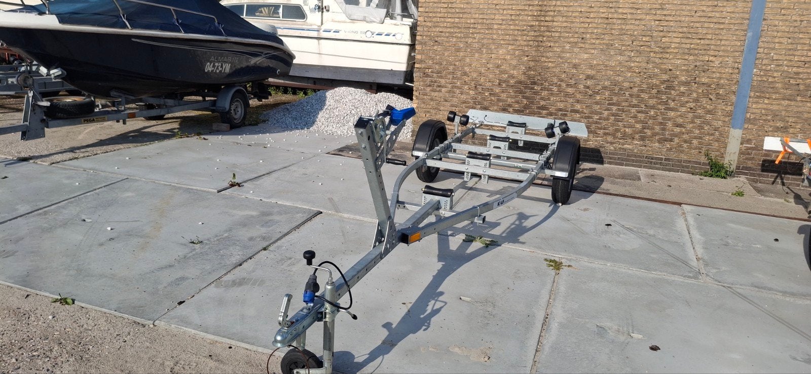 kalf trailer als nieuw  750 kg as, Ophalen, Minder dan 1500 kg, Overige typen, Kantelbaar
