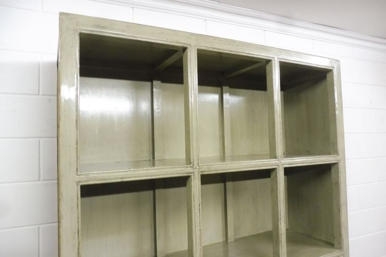 Boekenkast landelijk licht groen Aziatisch, chinees, 100 tot 150 cm, 200 cm of meer, Nieuw, Ophalen of Verzenden