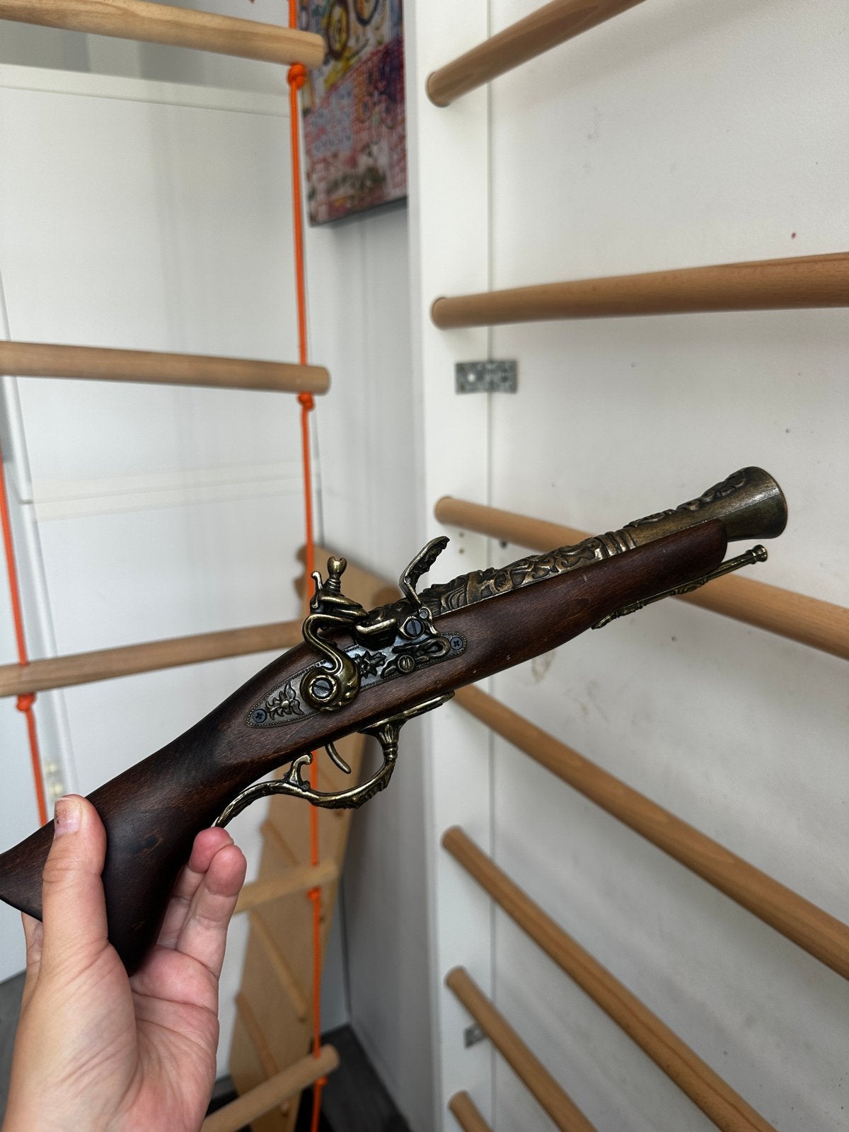 Antieke decoratieve houten musket - Medio Evo Italy, Ophalen, Overige soorten, Overige gebieden, Kunstobject