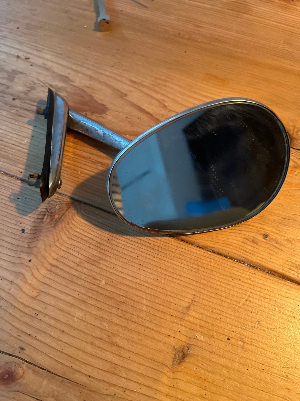 Klassieke zijspiegel voor auto - Chroom, ovaal, Ophalen of Verzenden, Gebruikt