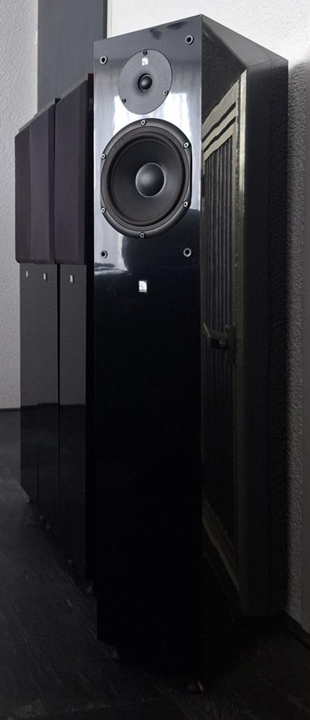 Audio Pro Black Diamond vloerstaande luidsprekers per paar, Ophalen, 120 watt of meer, Front, Rear of Stereo speakers