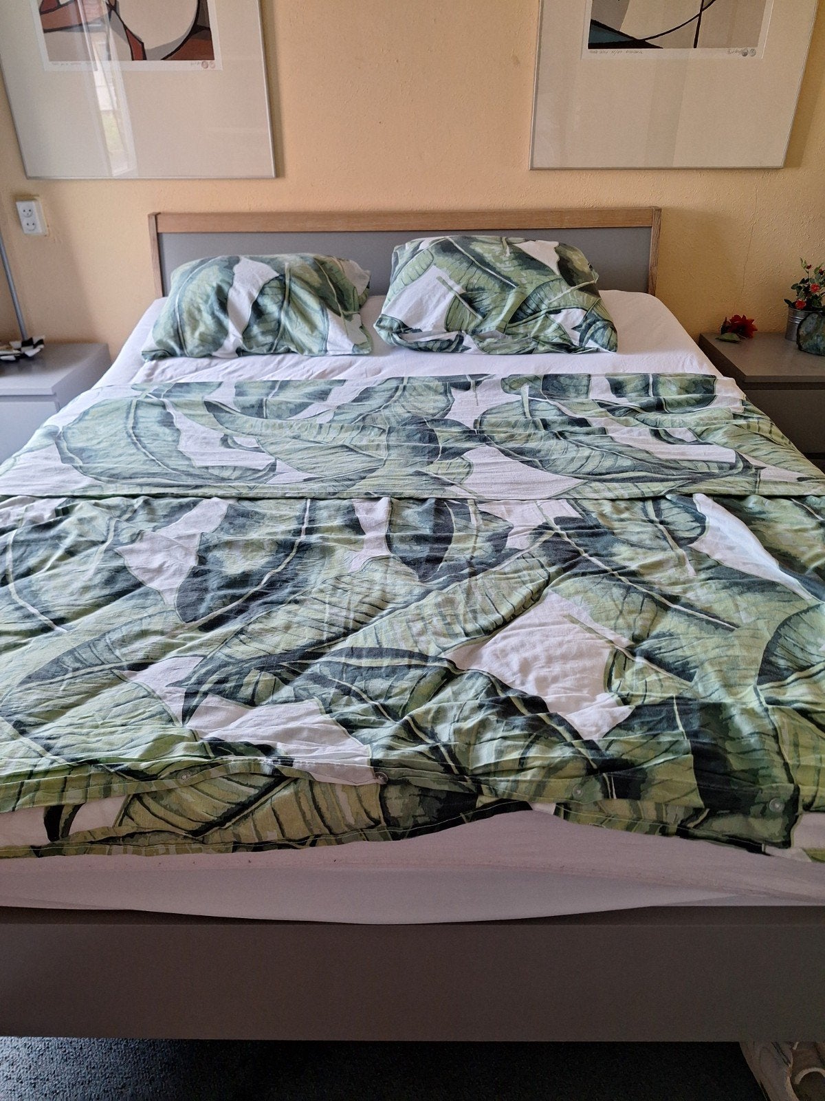 Bed met Emma matras en Optidee-topper - 160x200 cm, Ophalen, Gebruikt, Tweepersoons, 200 cm