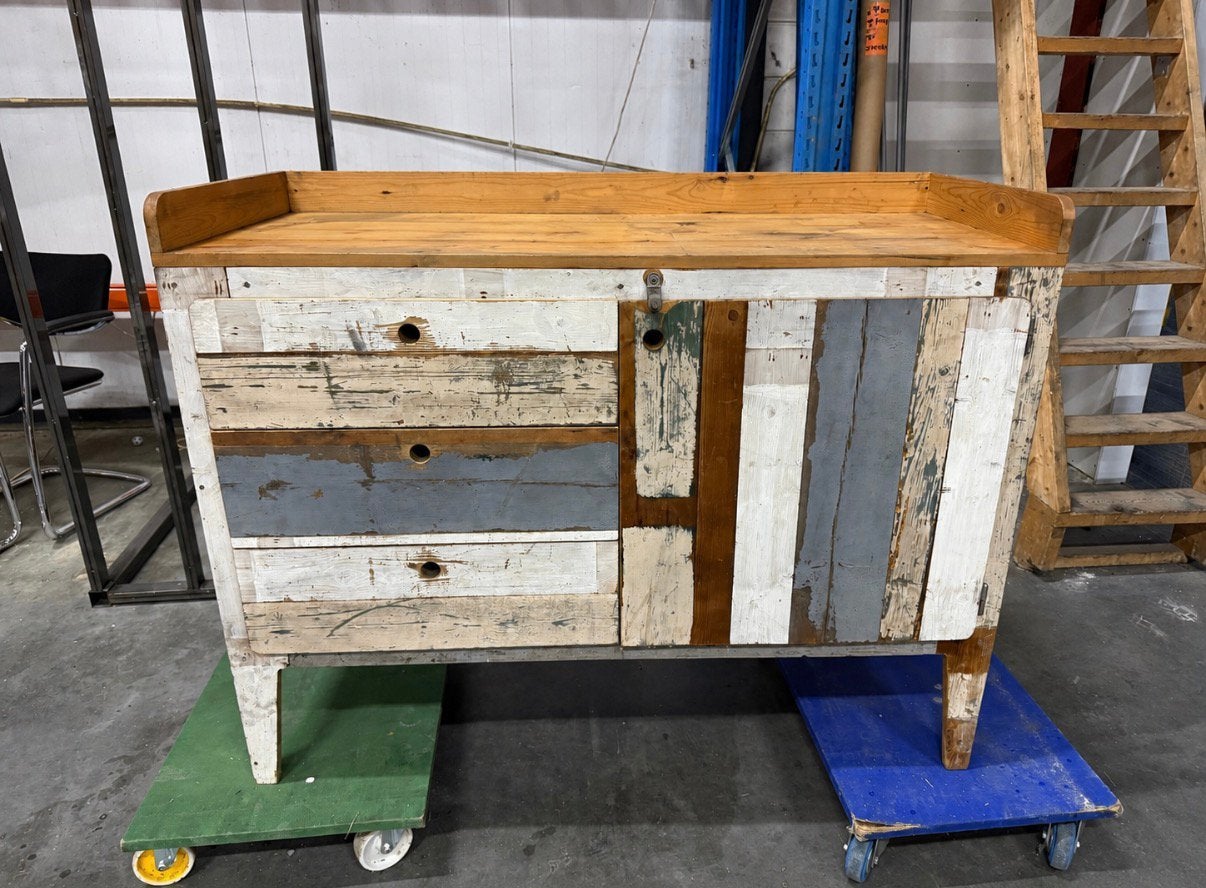 Originele Piet Hein Eek sloophouten commode – designmeubel, Ophalen, Gebruikt