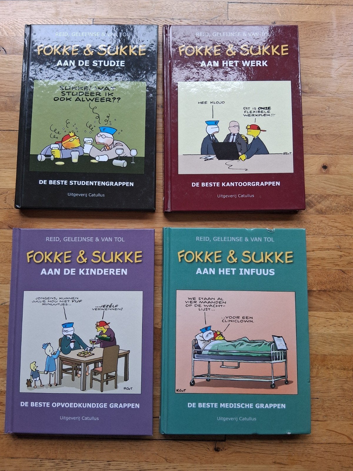 4 hardcover Fokke & Sukke boekjes vol humor en grappen, Reid; van Tol; Geleijnse, Eén stripboek, Ophalen of Verzenden, Zo goed als nieuw