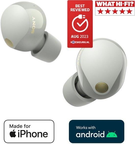 Sony WF-1000XM5 Zilver (Draadloze oordopjes) *Nieuw*, Sony 1, Bluetooth, Nieuw, Ophalen of Verzenden