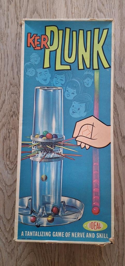 Vintage KerPlunk Spel Jaren '60 - Compleet & Origineel, Hobby en Vrije tijd, Gezelschapsspellen | Bordspellen, Drie of vier spelers